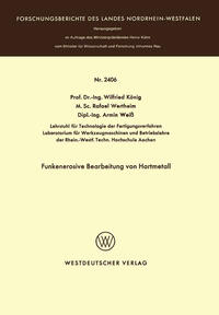 Vorderes Coverbild Funkenerosive Bearbeitung von Hartmetall