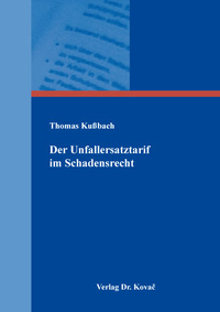 Vorderes Coverbild Der Unfallersatztarif im Schadensrecht