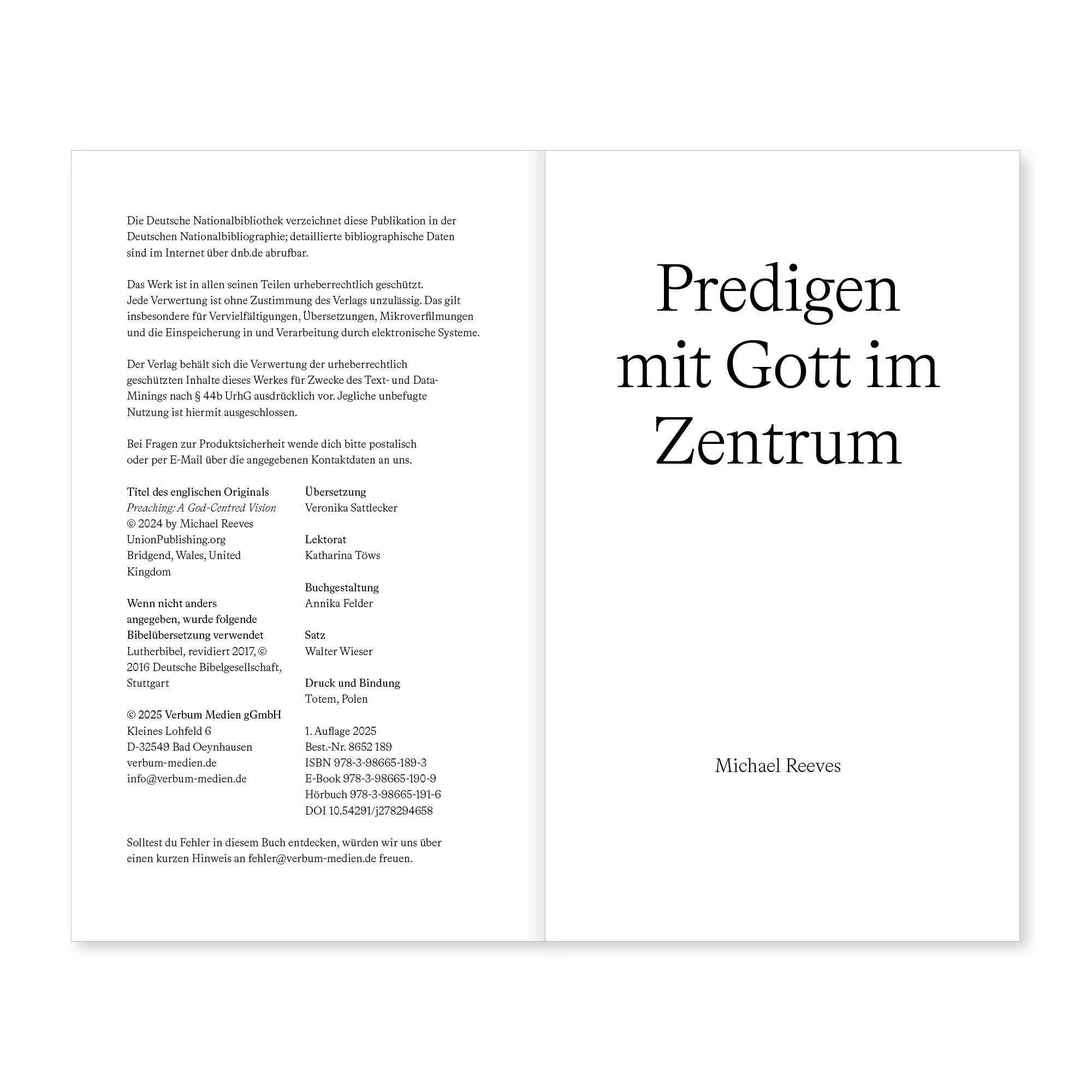 Beispielinhalt (Bild) Predigen mit Gott im Zentrum