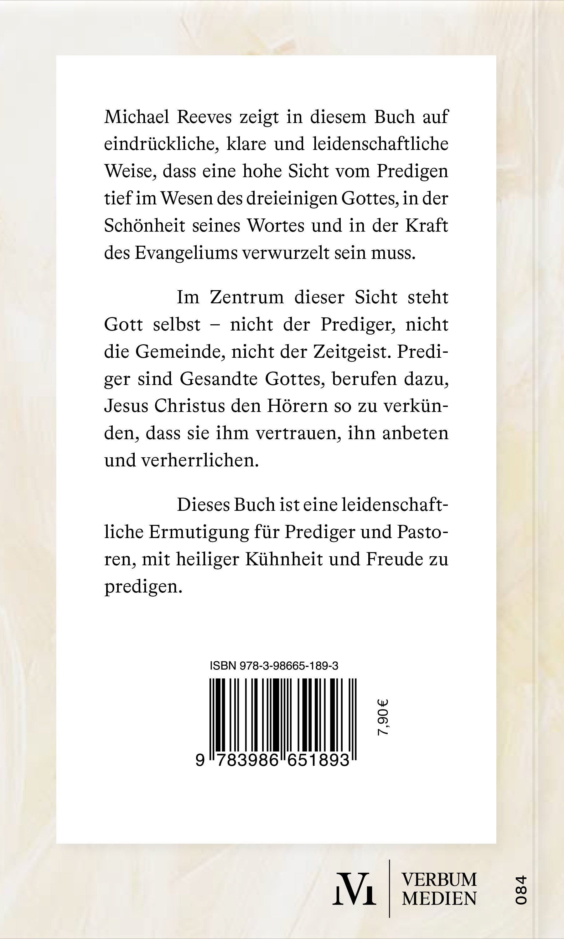 Rückseitencover Predigen mit Gott im Zentrum