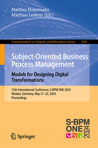 Vorderes Coverbild Subject-Oriented Business Process Management. Models for Designing Digital Transformations