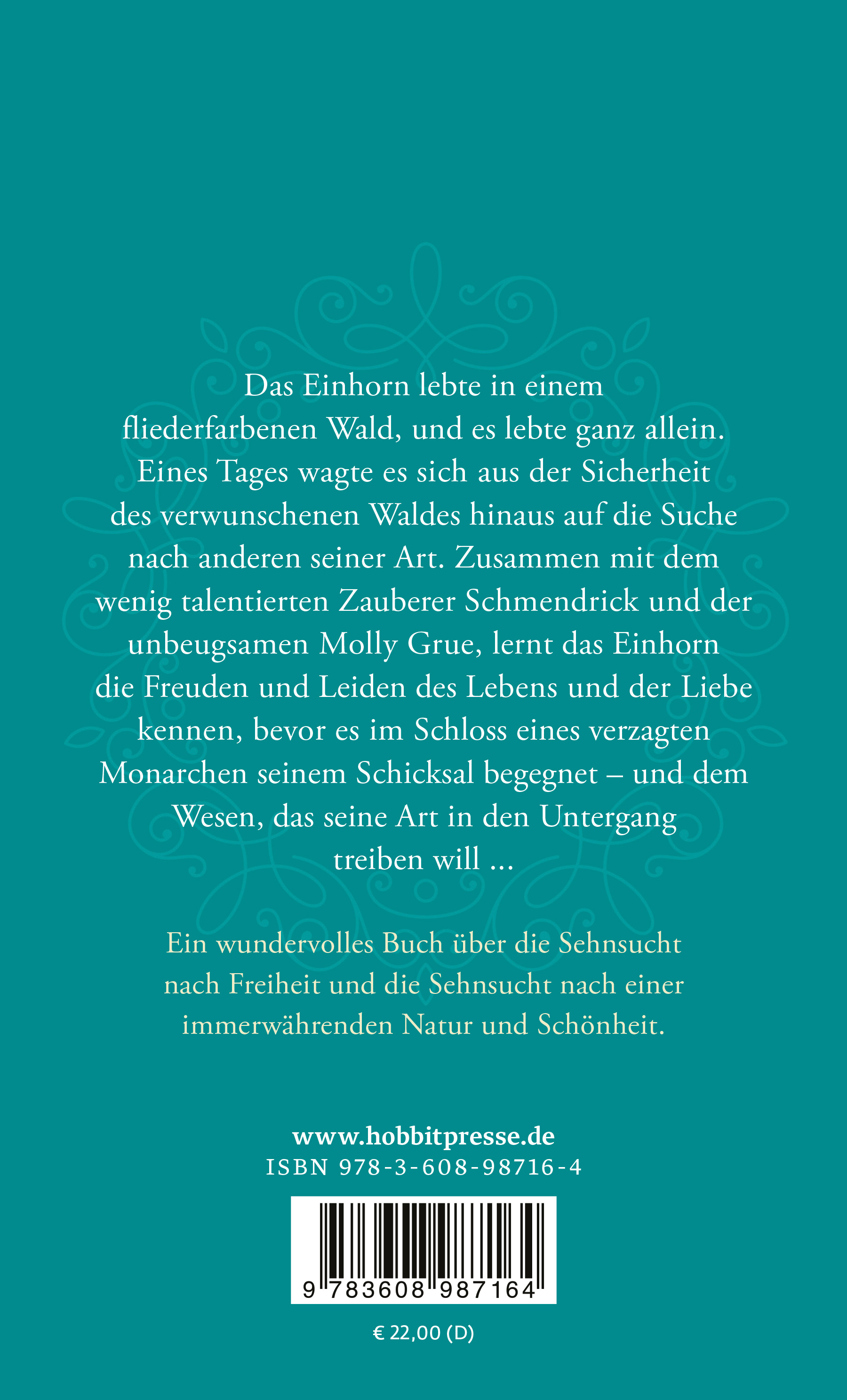 Rückseitencover Das letzte Einhorn