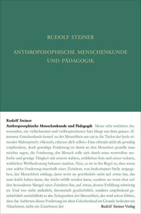 Vorderes Coverbild Anthroposophische Menschenkunde und Pädagogik