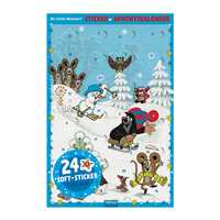 Vorderes Coverbild TRÖTSCH - Der kleine Maulwurf Adventskalender mit 24 Soft-Stickern Sticker Adventskalender | Ab 3 Jahren