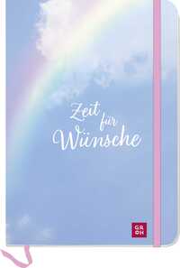 Vorderes Coverbild Notizbuch Zeit für Wünsche Regenbogen