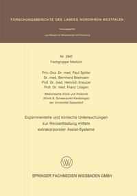 Vorderes Coverbild Experimentelle und klinische Untersuchungen zur Herzentlastung mittels extrakorporaler Assistsysteme