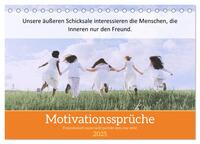 Vorderes Coverbild Motivationssprüche Freundschaft (Tischkalender 2025 DIN A5 quer), CALVENDO Monatskalender