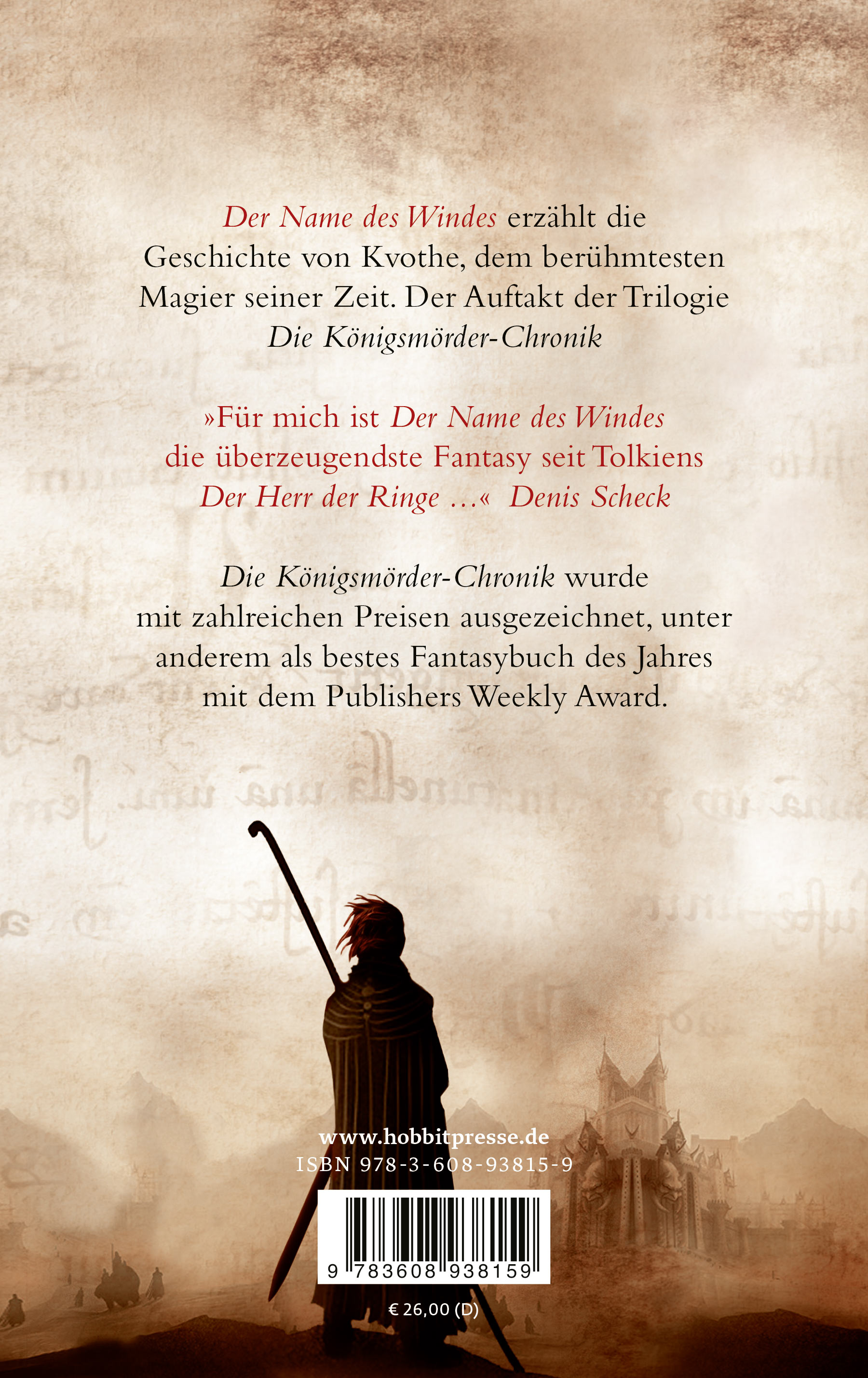 Rückseitencover Der Name des Windes