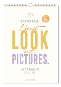 Vorderes Coverbild Typografie-Kalender 2025 Look at pictures