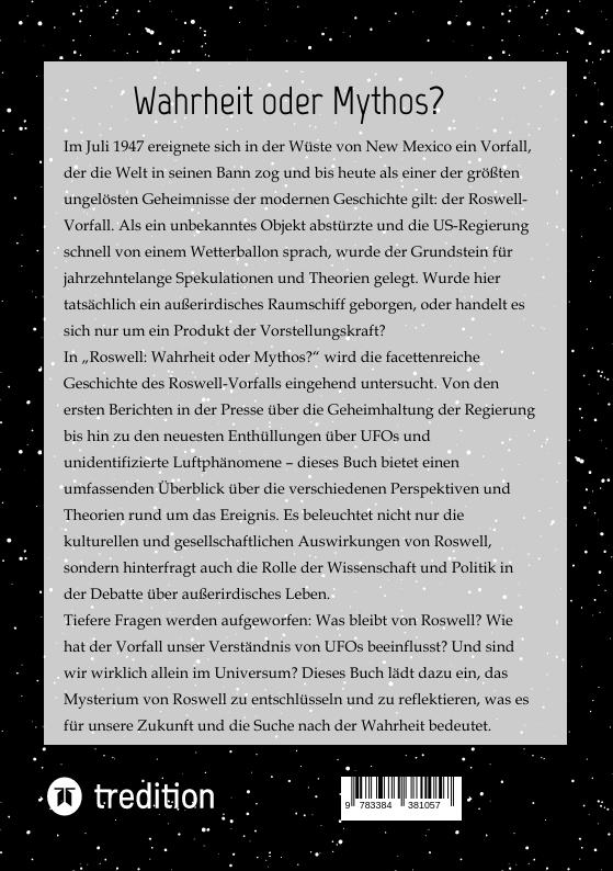 Rückseitencover ROSWELL