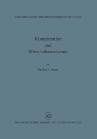 Vorderes Coverbild Konzentration und Wirtschaftswachstum