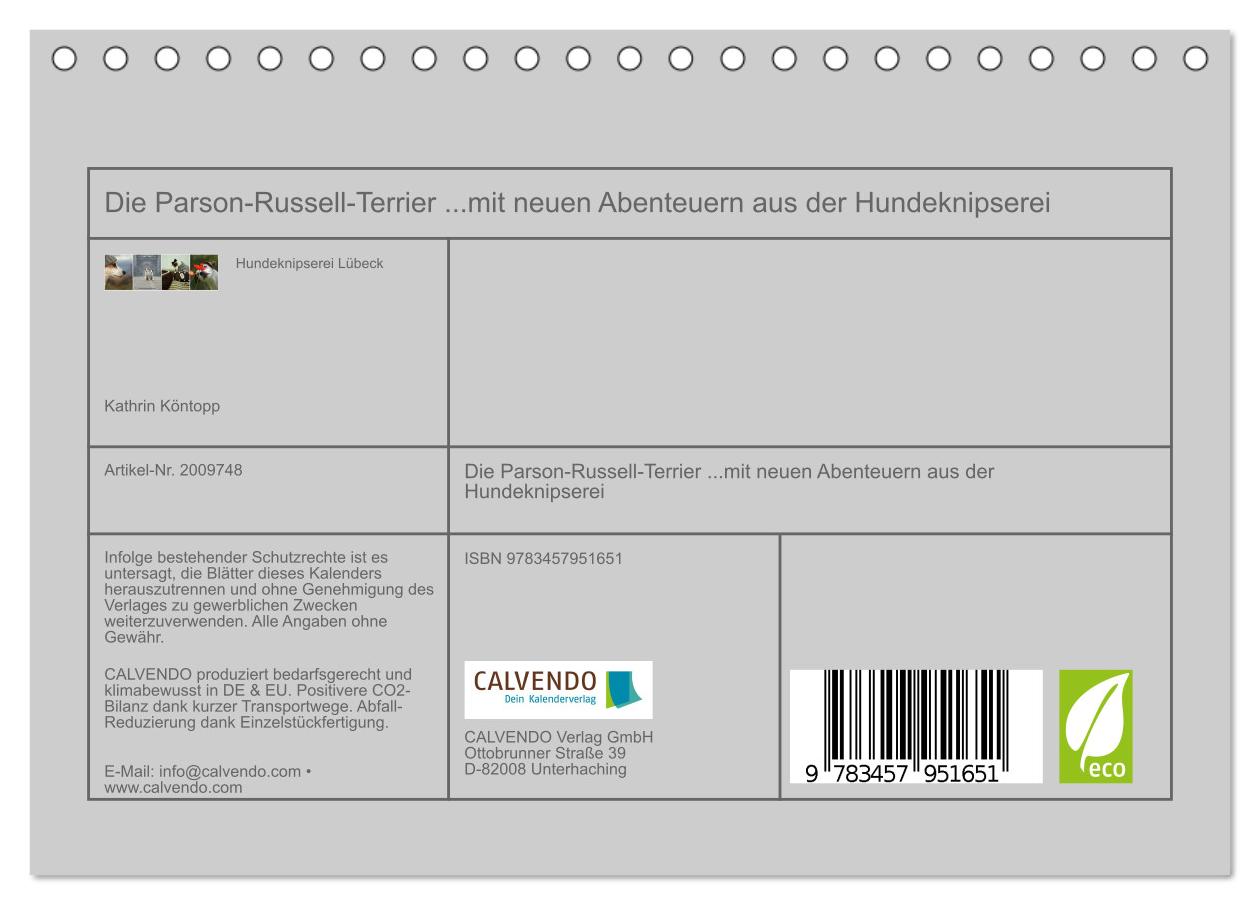 Beispielinhalt (Bild) Die Parson-Russell-Terrier ...mit neuen Abenteuern aus der Hundeknipserei (Tischkalender 2026 DIN A5 quer), CALVENDO Monatskalender