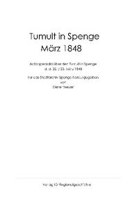 Vorderes Coverbild Tumult in Spenge 1848