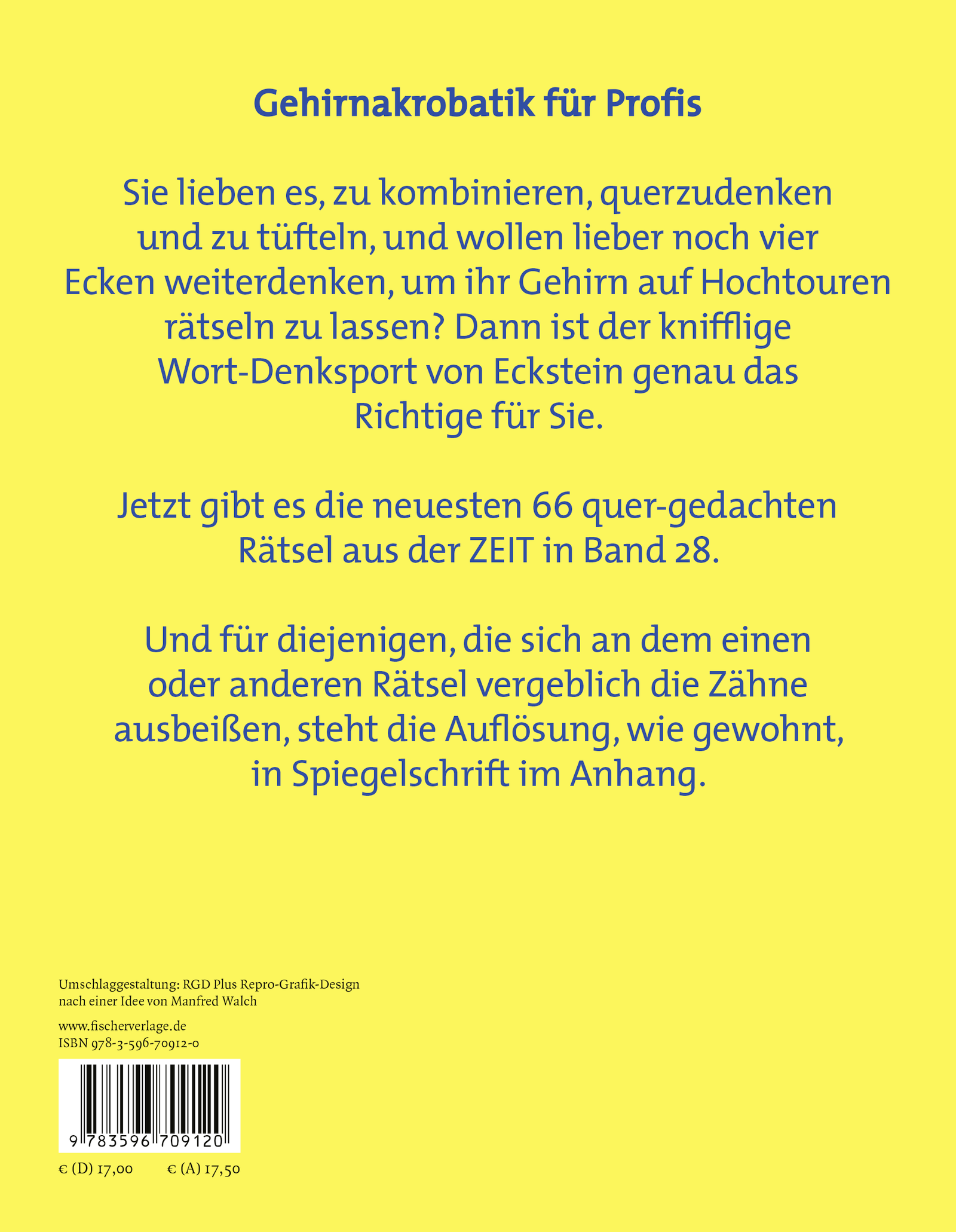 Rückseitencover Eckstein - Um die Ecke gedacht 28