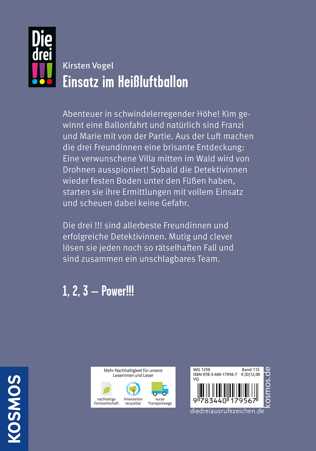 Rückseitencover Die drei !!!, 112, Einsatz im Heißluftballon