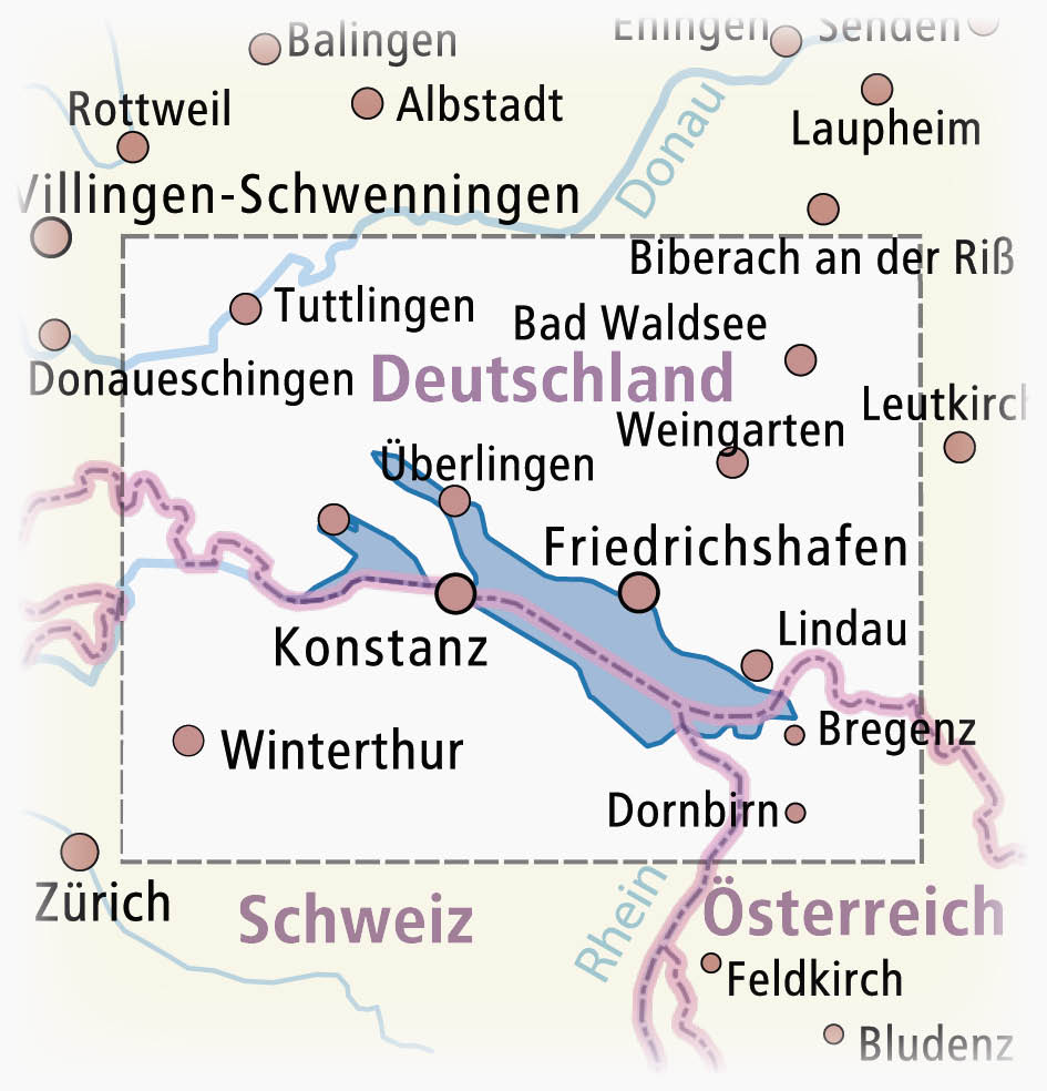 Beispielinhalt (Bild) Bodensee mit Bodensee-Radweg