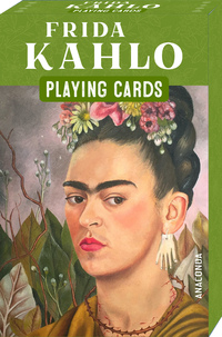 Vorderes Coverbild Kartenspiel Kahlo. 54 Spielkarten mit 53 Kahlo-Motiven