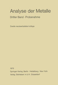 Vorderes Coverbild Analyse der Metalle