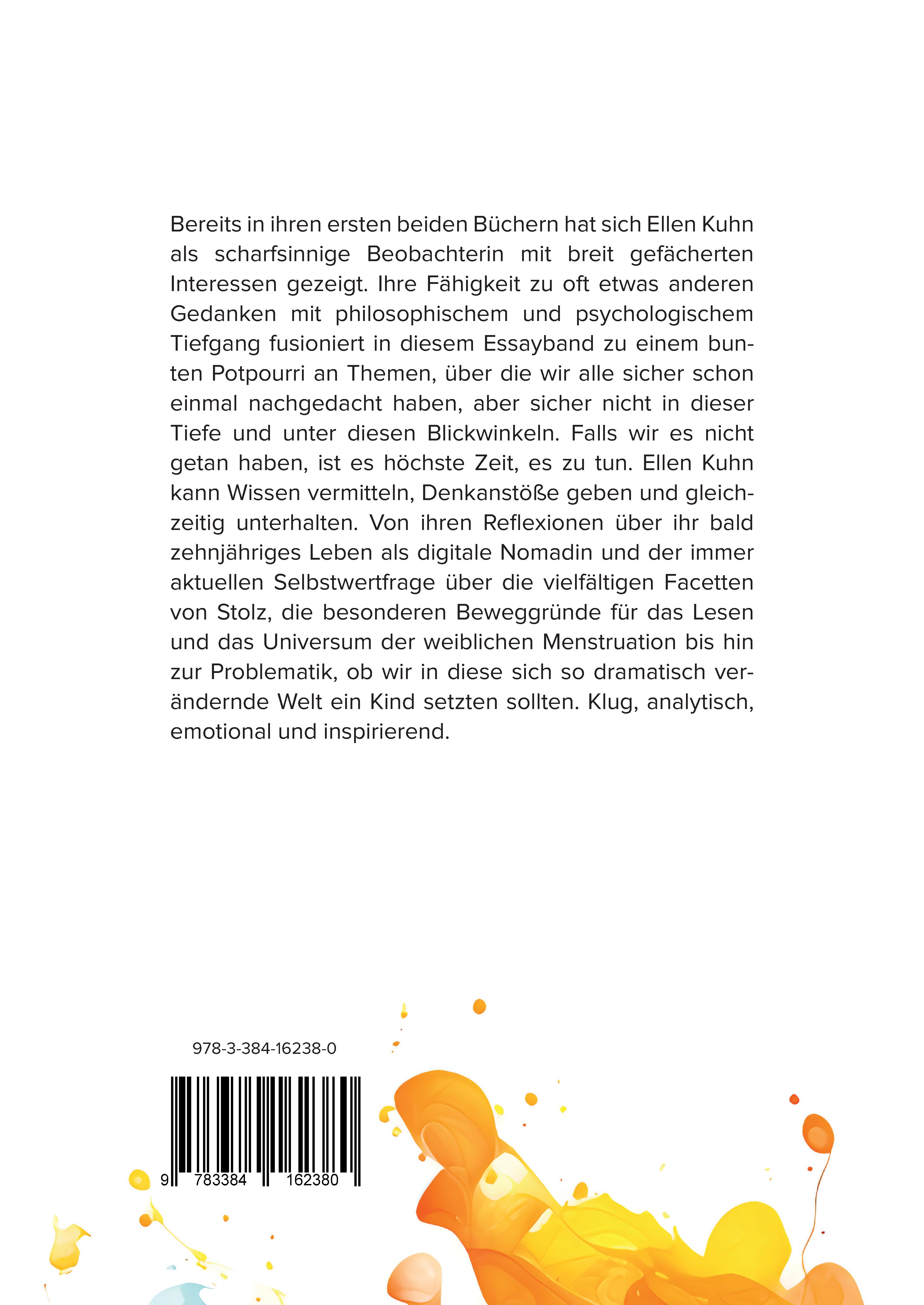 Rückseitencover Blut, Stolz, Fernweh und andere Mysterien