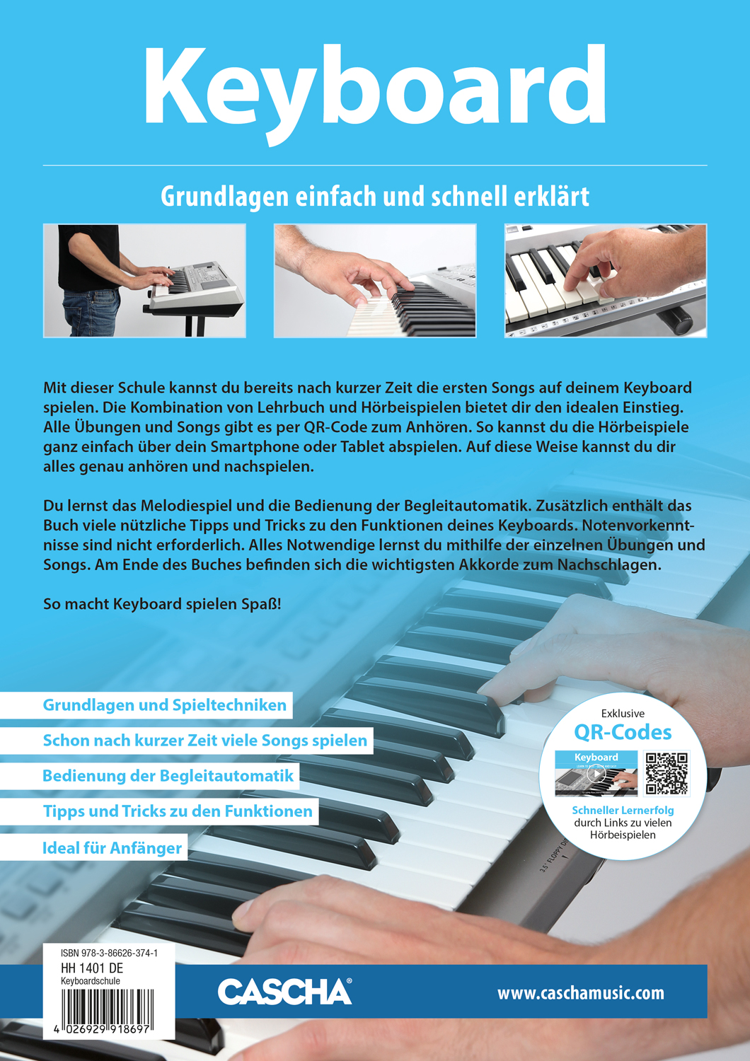 Rückseitencover Keyboard - Schnell und einfach lernen