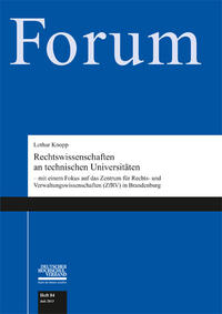 Vorderes Coverbild Rechtswissenschaften an technischen Universitäten