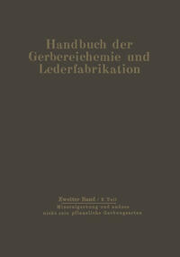 Vorderes Coverbild Mineralgerbung und andere nicht rein pflanzliche Gerbungsarten