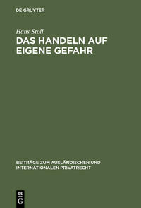 Vorderes Coverbild Das Handeln auf eigene Gefahr