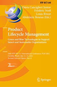 Vorderes Coverbild Product Lifecycle Management. Green and Blue Technologies to Support Smart and Sustainable Organizations