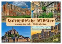 Vorderes Coverbild Europäische Klöster - unvergängliche Schönheiten (Wandkalender 2026 DIN A2 quer), CALVENDO Monatskalender