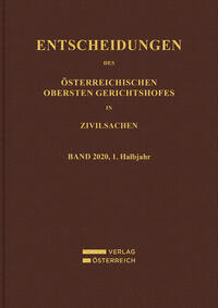 Vorderes Coverbild Entscheidungen des Obersten Gerichtshofes in Zivilsachen