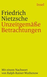 Vorderes Coverbild Unzeitgemäße Betrachtungen