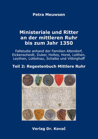 Vorderes Coverbild Ministeriale und Ritter an der mittleren Ruhr bis zum Jahr 1350