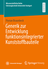 Vorderes Coverbild Generik zur Entwicklung funktionsintegrierter Kunststoffbauteile
