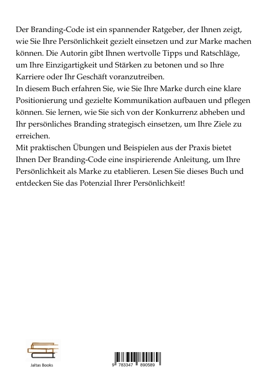 Rückseitencover Der Branding-Code - Wie Sie Ihre Persönlichkeit zur Marke machen