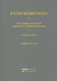 Vorderes Coverbild Entscheidungen des Österreichischen Obersten Gerichtshofes in Strafsachen