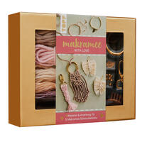 Vorderes Coverbild Makramee-Schmuckset „With Love“ (Rosé/Natur)