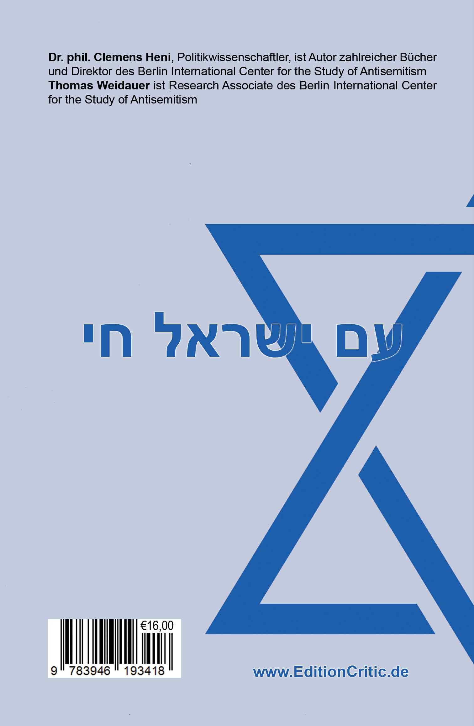 Rückseitencover Am Israel Chai