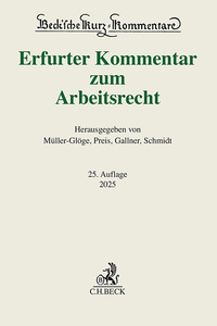 Vorderes Coverbild Erfurter Kommentar zum Arbeitsrecht