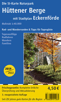 Vorderes Coverbild Naturpark Hüttener Berge mit Stadtplan Eckernförde