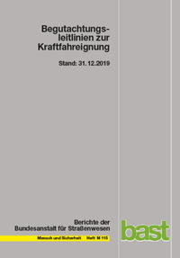 Vorderes Coverbild Begutachtungsleitlinien zur Kraftfahrereignung