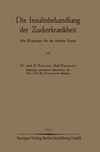 Vorderes Coverbild Die Insulinbehandlung der Zuckerkrankheit