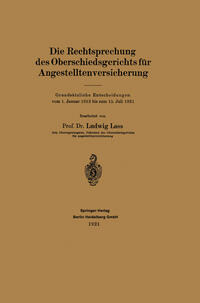 Vorderes Coverbild Die Rechtsprechung des Oberschiedsgerichts für Angestelltenversicherung