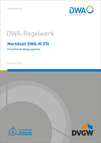 Vorderes Coverbild Merkblatt DWA-M 376 Freistehende Biogasspeicher