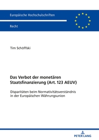 Vorderes Coverbild Das Verbot der monetären Staatsfinanzierung (Art. 123 AEUV )
