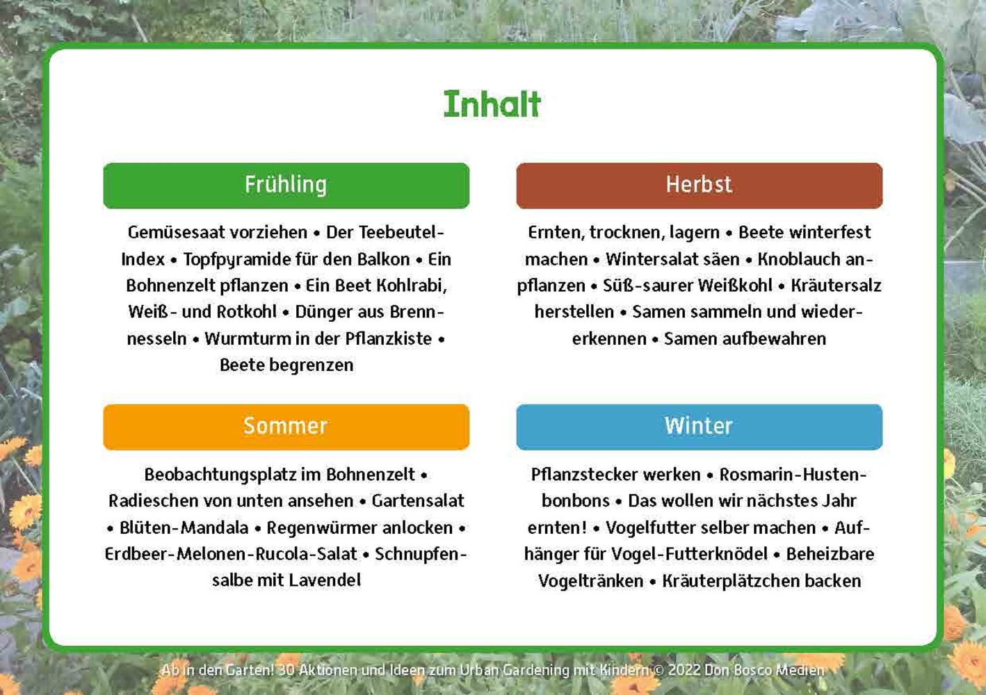 Beispielinhalt (Bild) Ab in den Garten!