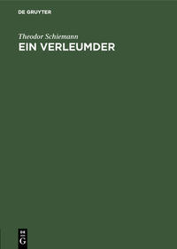 Vorderes Coverbild Ein Verleumder