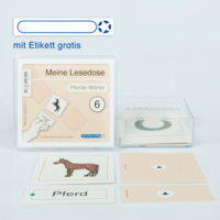 Vorderes Coverbild Meine Lesedose 6 - Pferde-Wörter - Jetzt neu mit Etikett zum Beschriften