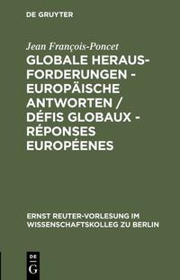 Vorderes Coverbild Globale Herausforderungen - Europäische Antworten / Défis globaux - Réponses européenes