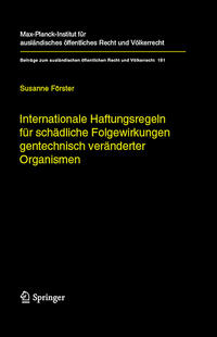 Vorderes Coverbild Internationale Haftungsregeln für schädliche Folgewirkungen gentechnisch veränderter Organismen