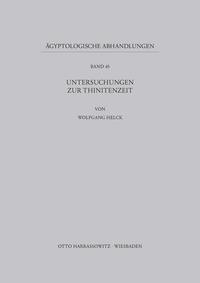 Vorderes Coverbild Untersuchungen zur Thinitenzeit